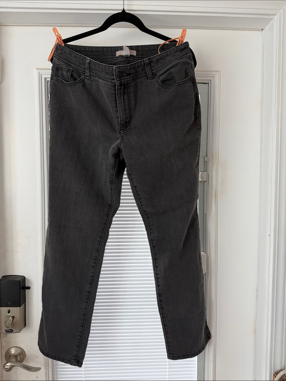 Chico's Straight Leg Jeans in Charcoal